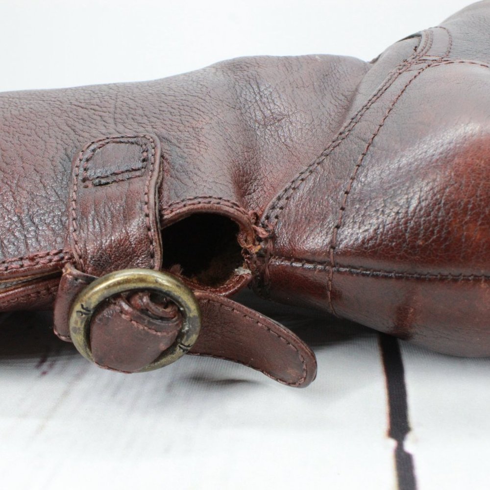 Frye Lucinda Short Brown Leather Western Cowboy Heeled Boots Size 8 M - Picture 8 of 10